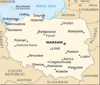 Map of Poland